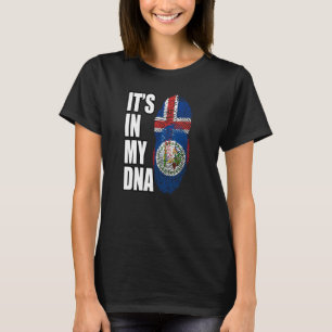 Camiseta Herencia Belice E Islandesa Mezcla De Bandera De A