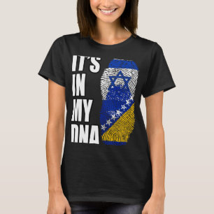 Camiseta Herencia Bosnio E Israelí Mezcla De Bandera De ADN
