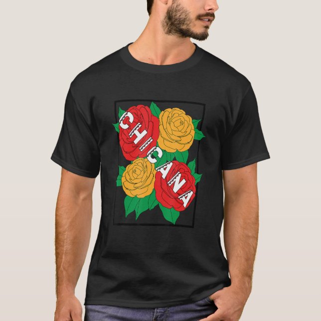 Camiseta Herencia Chicana Flor Cultural (Anverso)