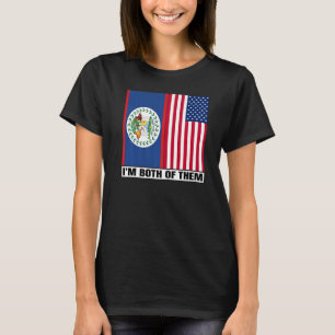 Camiseta Herencia de ADN de Belice y Estados Unidos Belice