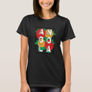 Camiseta Herencia de Angola Flor cultural tradicional