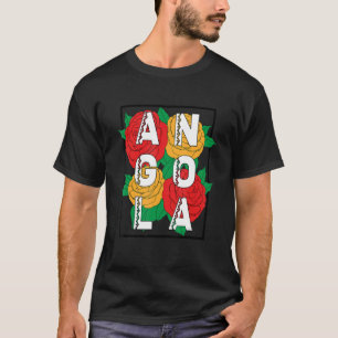 Camiseta Herencia de Angola Flor cultural tradicional