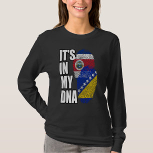 Camiseta Herencia De Bandera De Adn Bosnio Y Costa Rica