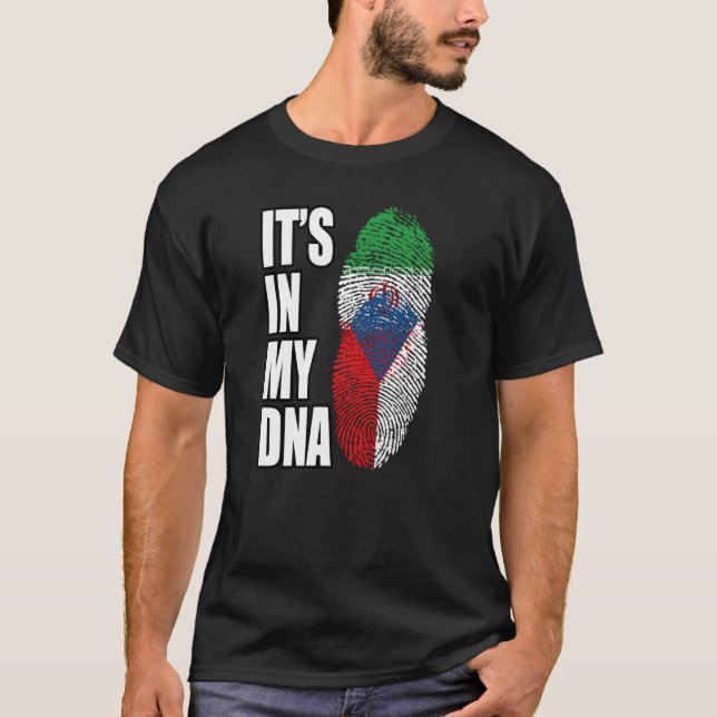 Camiseta Herencia de Bandera de ADN de mezcla iraní y checa (Anverso)