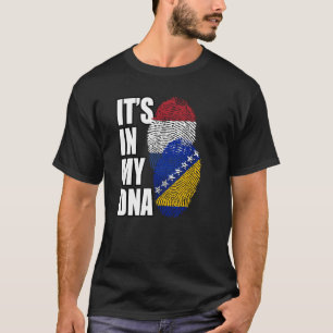 Camiseta Herencia de Bandera de ADN Mezcla Bosnio Y Holandé