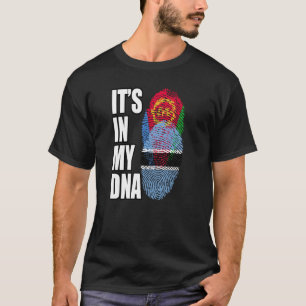 Camiseta Herencia De Bandera De ADN Mezcla Botsuana Y Eritr