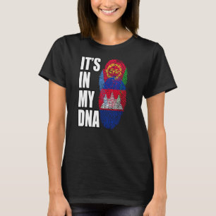 Camiseta Herencia De Bandera De ADN Mezcla De Camboya Y Eri