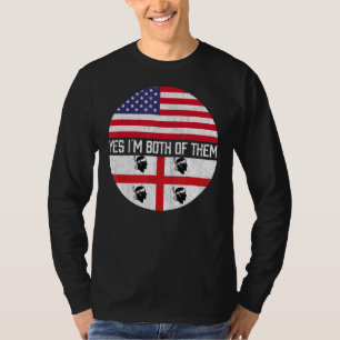 Camiseta Herencia de familia de bandera norteamericana medi