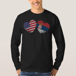 Camiseta Herencia de familia patriótica de bandera serbia n