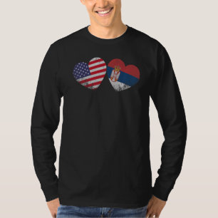 Camiseta Herencia de familia patriótica de bandera serbia n