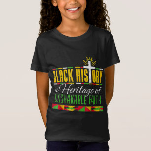 Camiseta Herencia De Fe Inquebrantable Mes De Historia Negr