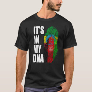 Camiseta Herencia De La Bandera De Adn De La Mezcla Afgana 