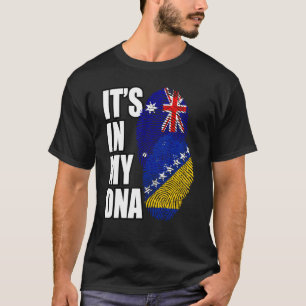 Camiseta Herencia De La Bandera De Adn De La Mezcla Bosnio 