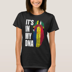 Camiseta Herencia de la bandera del ADN mixto de Dominica y