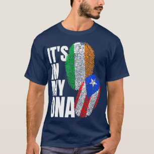 Camiseta Herencia de la mezcla de ADN irlandés más puertorr