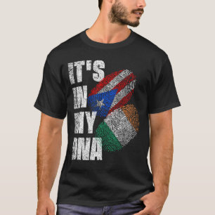 Camiseta Herencia de la mezcla de ADN irlandés y puertorriq