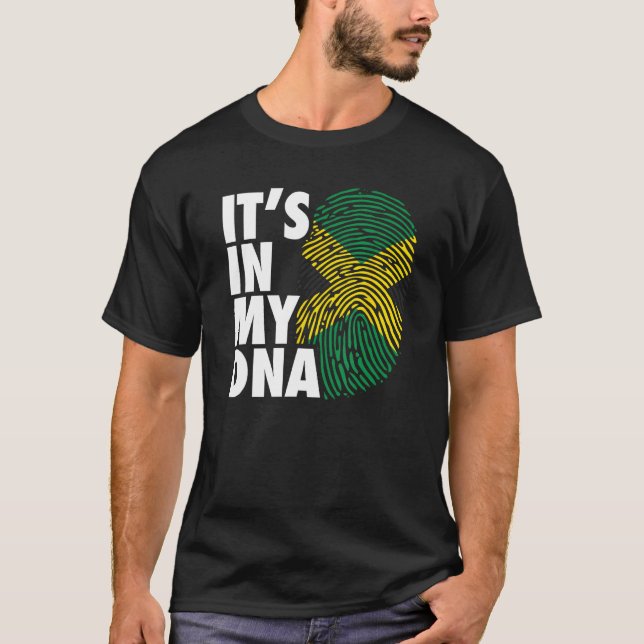 Camiseta Herencia del Orgullo Jamaiquino con huella digital (Anverso)