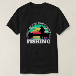 Camiseta Herencia Divertida Gastada en Pesca