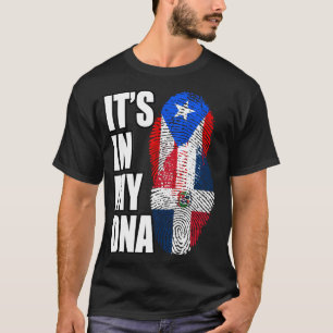 Camiseta Herencia Dominicana Y Puerto Rico De Mezcla De ADN