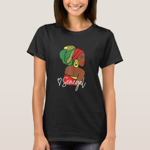 Camiseta Herencia étnica africana con bandera senegalesa de