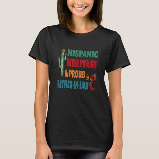 Camiseta Herencia Hispana y Padre Orgulloso En La Ley (Anverso)