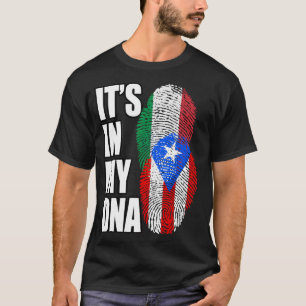 Camiseta Herencia Italiana Y Puertorriqueña De Mezcla De AD
