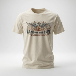 Camiseta Herencia Occidental Americana Vintage