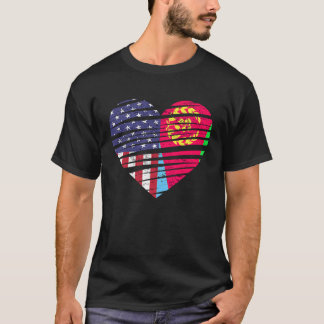 Camiseta Herencia Patriótica Americana del Corazón Crecedor