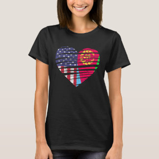Camiseta Herencia Patriótica Americana del Corazón Crecedor