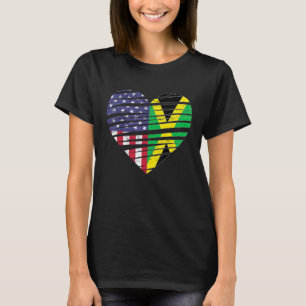 Camiseta Herencia Patriótica Americana del Corazón Crecido