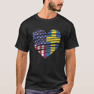 Camiseta Herencia Patriótica Americana del Corazón Crecido