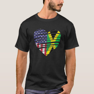 Camiseta Herencia Patriótica Americana del Corazón Crecido