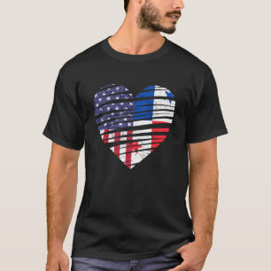 Camiseta Herencia Patriótica Americana del Corazón Crecido