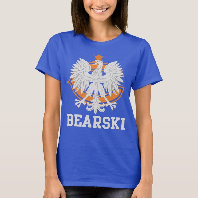 Camiseta Herencia polaca linda de Chicago Bearski (Anverso)