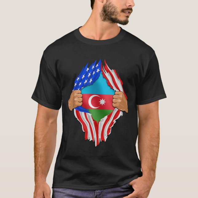 Camiseta Herencia superazerbaiyana Azerbaiyán remonta a USA (Anverso)