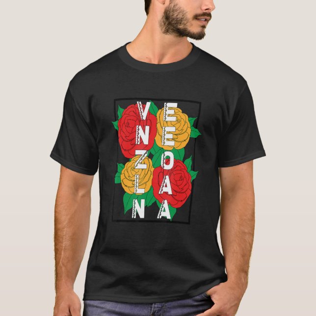 Camiseta Herencia venezolana Flor cultural tradicional (Anverso)