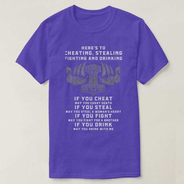 Camiseta Herex27s a hacer trampa y robar viking nórdico (Diseño del anverso)