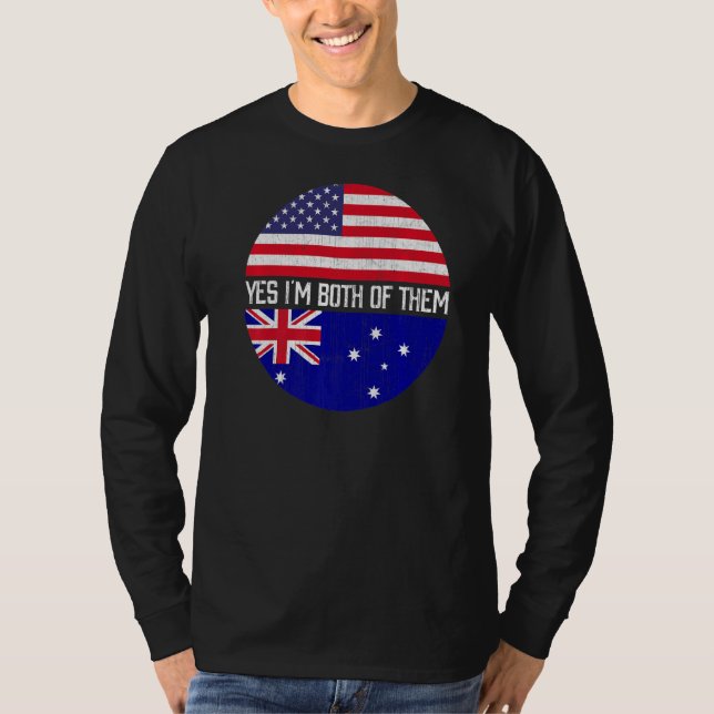 Camiseta Heri de familia de bandera norteamericana mitad au (Anverso)
