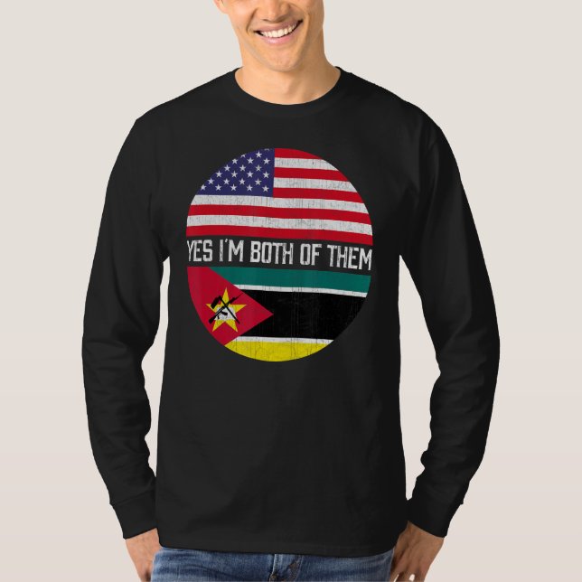 Camiseta Heri de familia de bandera norteamericana mitad mo (Anverso)