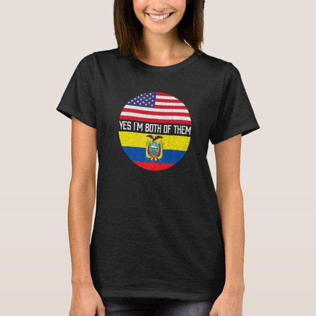 Camiseta Heri De La Familia De Bandera Estadounidense Medio (Anverso)