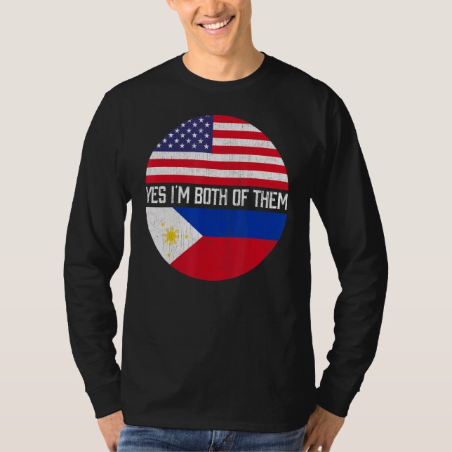 Camiseta Herita de la familia de bandera norteamericana mit (Anverso)