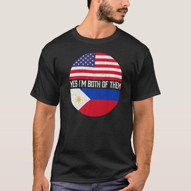 Camiseta Herita de la familia de bandera norteamericana mit (Anverso)