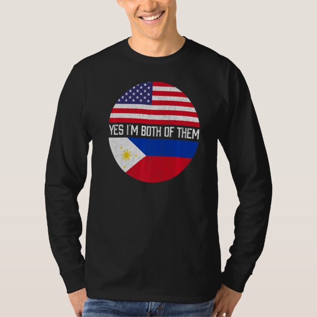 Camiseta Herita de la familia de bandera norteamericana mit (Anverso)