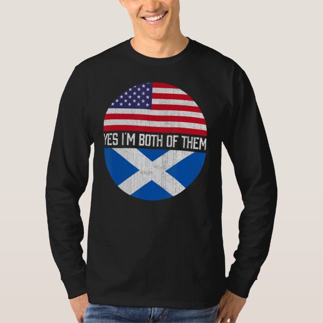 Camiseta Herita de la familia de la bandera de Ee.Uu. mitad (Anverso)