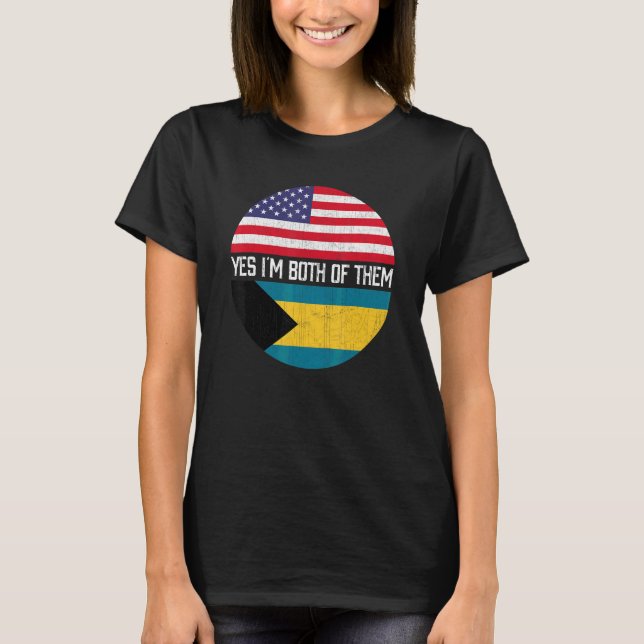 Camiseta Herita, familia de bandera de Ee.Uu. mitad estadou (Anverso)