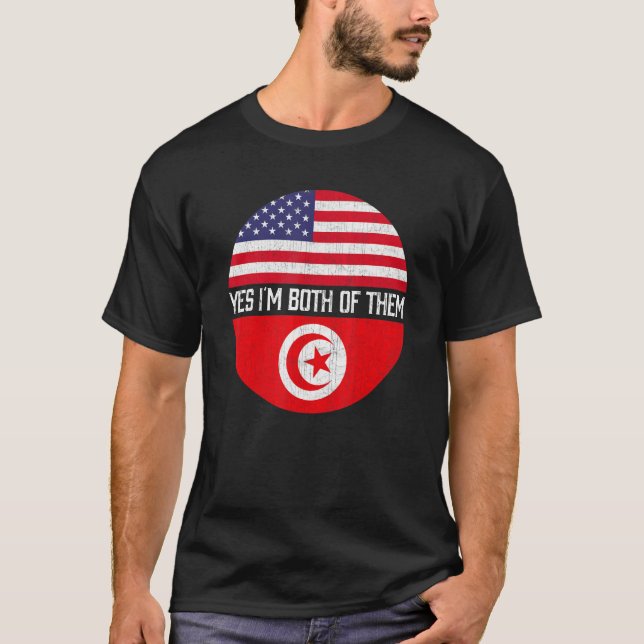 Camiseta Herita, familia de bandera de Estados Unidos mitad (Anverso)
