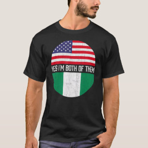 Camiseta Herita, familia de bandera estadounidense mitad ni