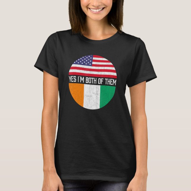 Camiseta Heritag De Familia De Bandera Estadounidense Medio (Anverso)