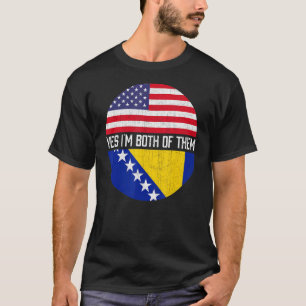 Camiseta Heritag familia Bandera Estadounidense mitad Ameri
