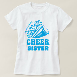 Camiseta Hermana alentadora con nombre del equipo Personali